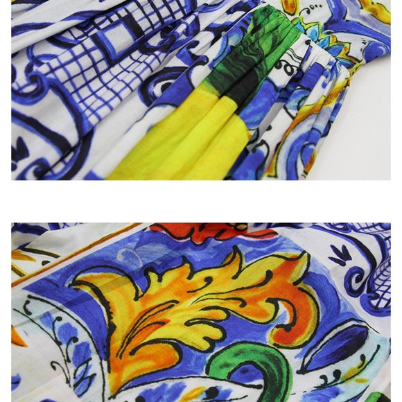 Extremely high-end Majolica dress (unbranded) - Picture 7 of 9